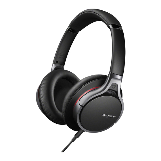 Sony MDR-10RNC Mode D'emploi