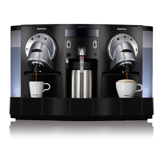 Nespresso Gemini 221 Manuel De L'utilisateur