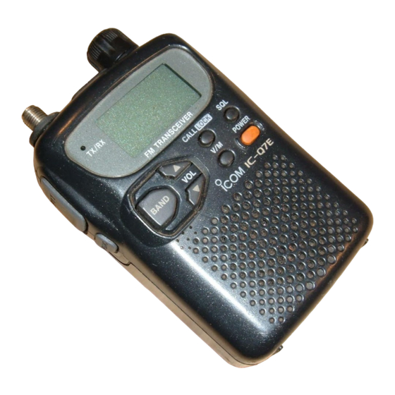 Icom IC-Q7E Manuel D'utilisation