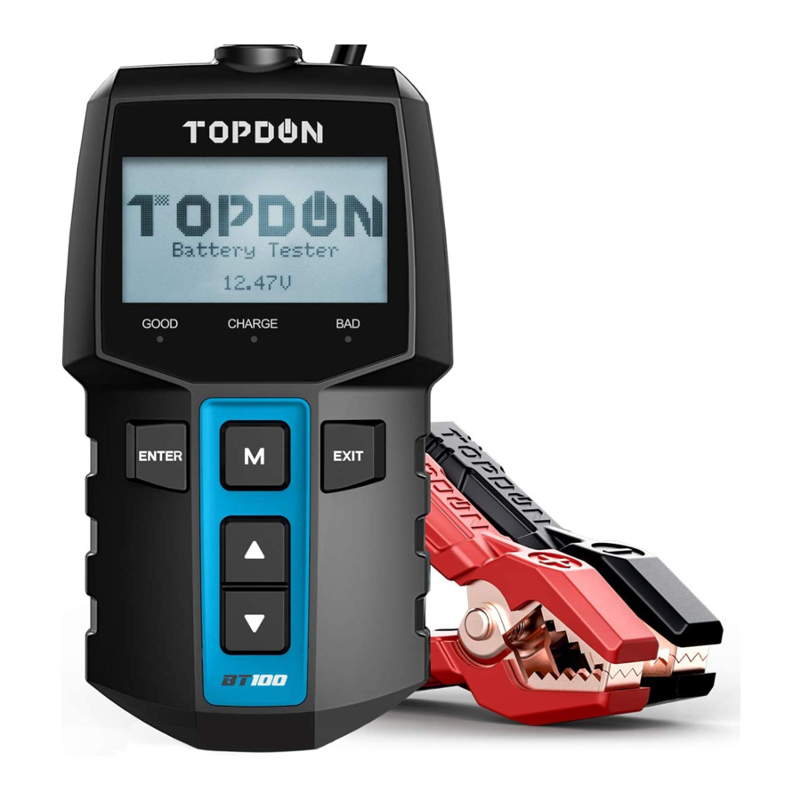 Topdon BT100 Manuel De L'utilisateur