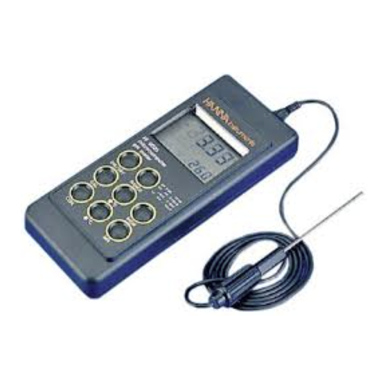 Hanna Instruments HI 955201 Mode D'emploi