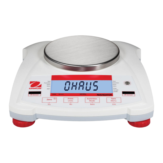 OHAUS Navigator Guide D'utilisation
