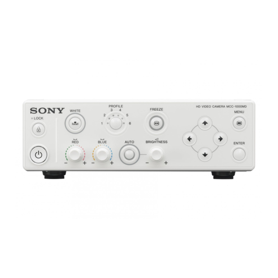 Sony Exmor R MCC-1000MD Instructions D'utilisation