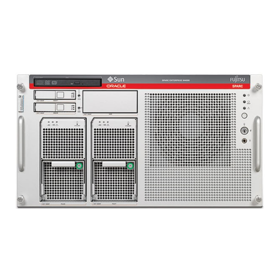 Sun Oracle SPARC Enterprise M4000 Mode D'emploi