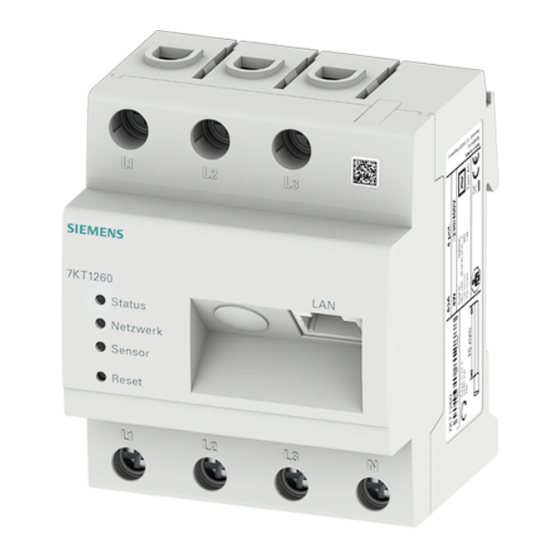 Siemens 7KT Serie Notice D'utilisation