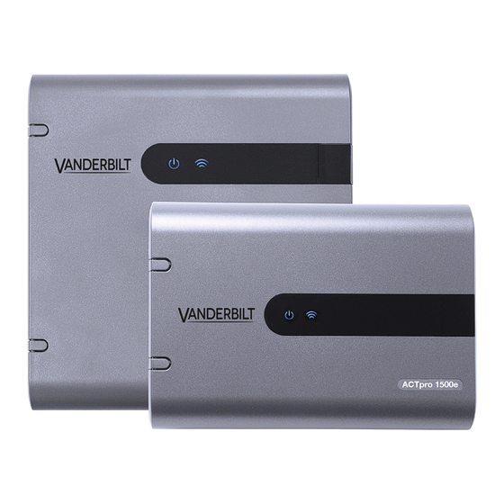 Vanderbilt ACTpro 1520e Instructions D'installation Et D'utilisation