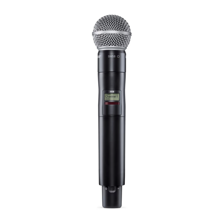 Shure AD2 Mode D'emploi