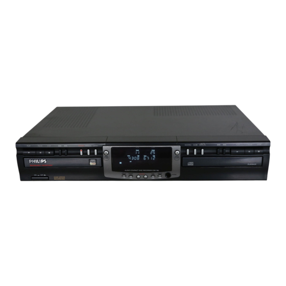 Philips CDR 765 Mode D'emploi