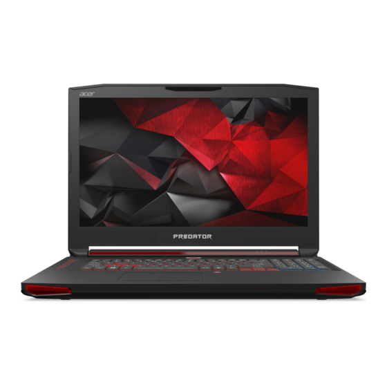 Acer Predator 17 Manuel D'utilisation