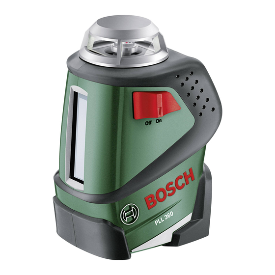 Bosch PLL 360 Notice Originale