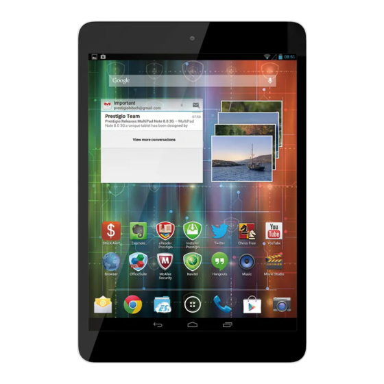 Prestigio Multipad 4 Quantum 7.85 Manuels