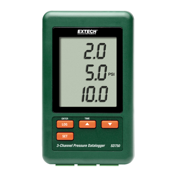 Extech Instruments SD750 Manuel De L'utilisateur