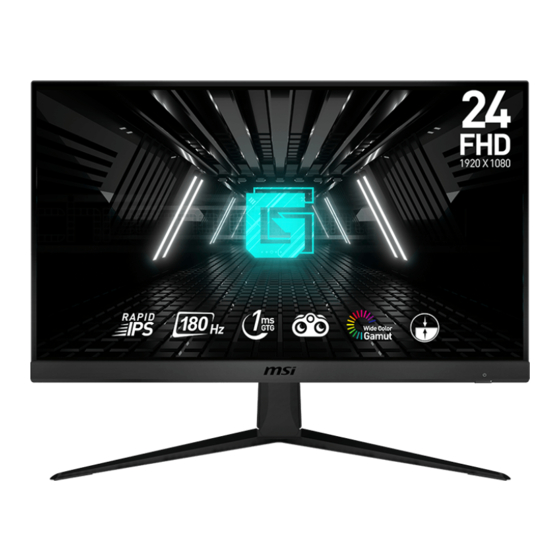 MSI G2412F Guide D'utilisation