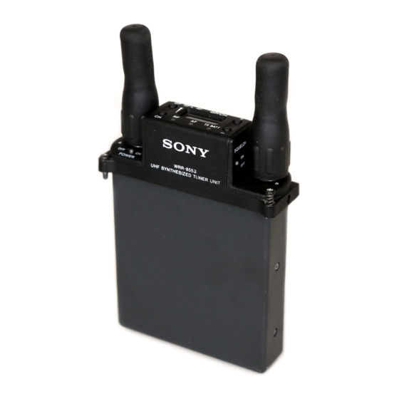 Sony WRR-855S Mode D'emploi