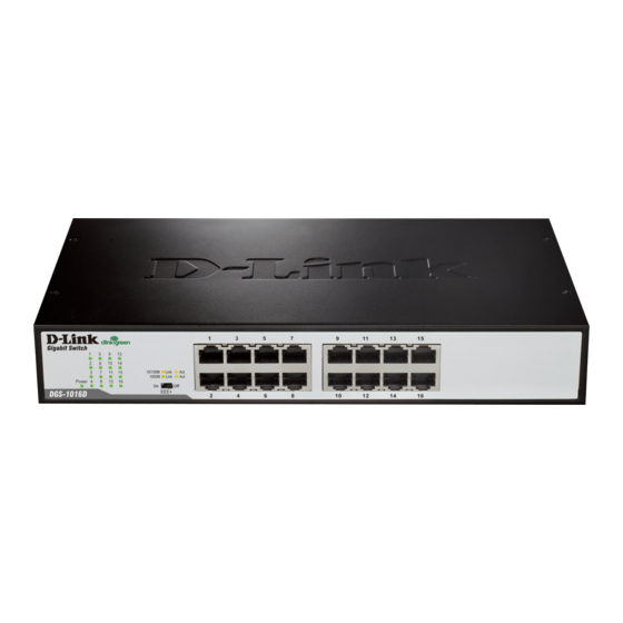 D-Link DGS-1016D Guide Rapide