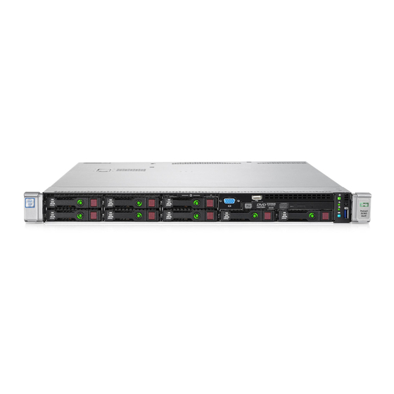 Hewlett Packard Enterprise ProLiant DL360 Gen9 Manuels