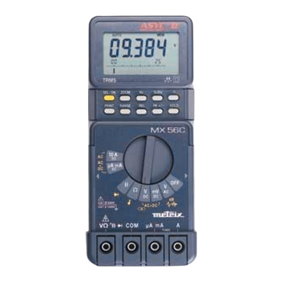 Metrix MX 56C Notice De Fonctionnement