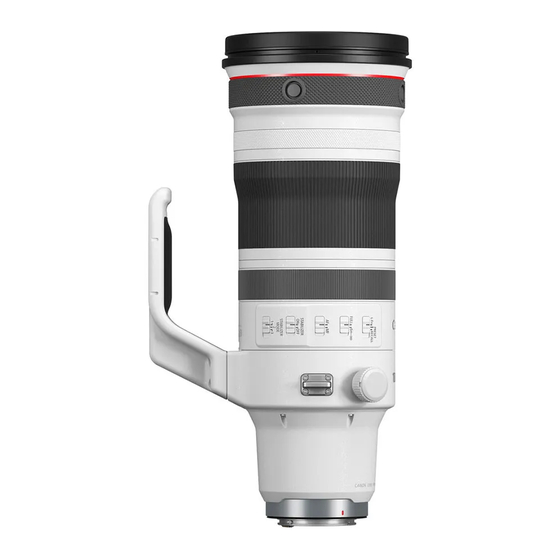 Canon RF 100-300mm F2.8 L IS USM Mode D'emploi