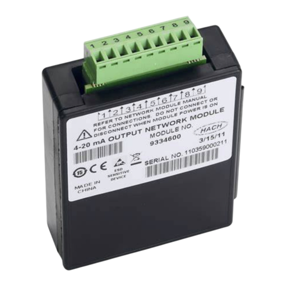 Hach Active 4-20 mA Manuel D'utilisation