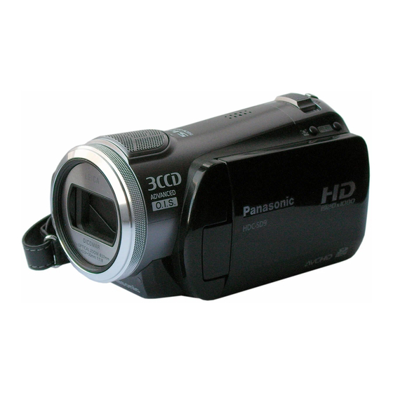 Panasonic HDC-SD9 Mode D'emploi