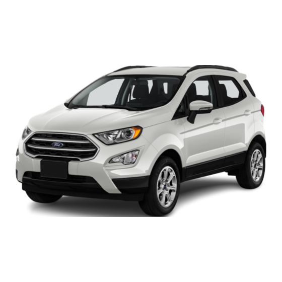 Ford ECOSPORT 2019 Manuel Du Propriétaire