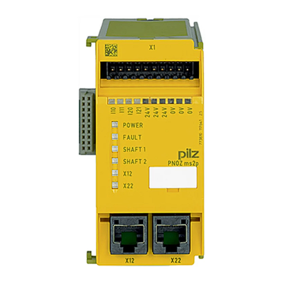 Pilz PNOZ ms2p Manuel D'utilisation