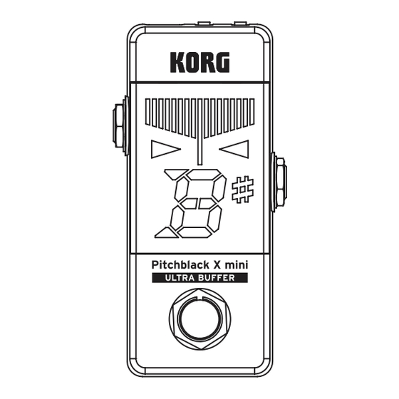 Korg Pitchblack X mini Manuel D'utilisation