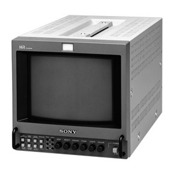 Sony Trinitron PVM-9045QM Mode D'emploi