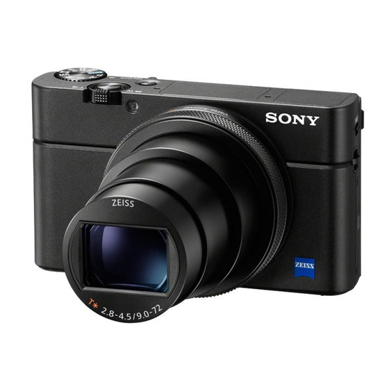 Sony Cyber-shot DSC-RX100M7 Guide De Démarrage