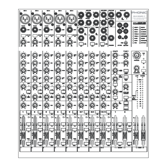 Phonic HELIX BOARD 17 Mode D'emploi