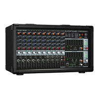 Behringer EUROPOWER PMP2000D Guide Rapide