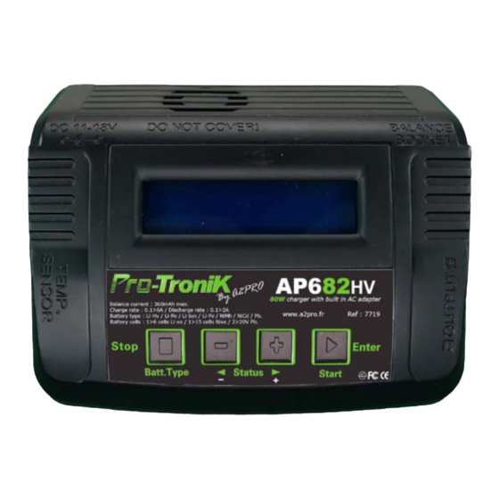 Pro-Tronik AP682HV Mode D'emploi