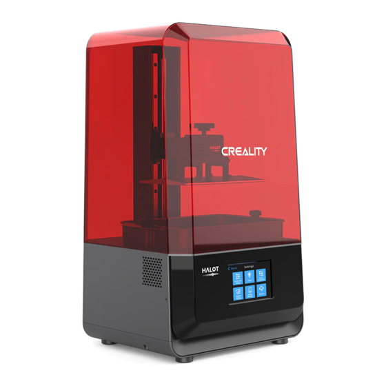 Creality HALOT-LITE Mode D'emploi