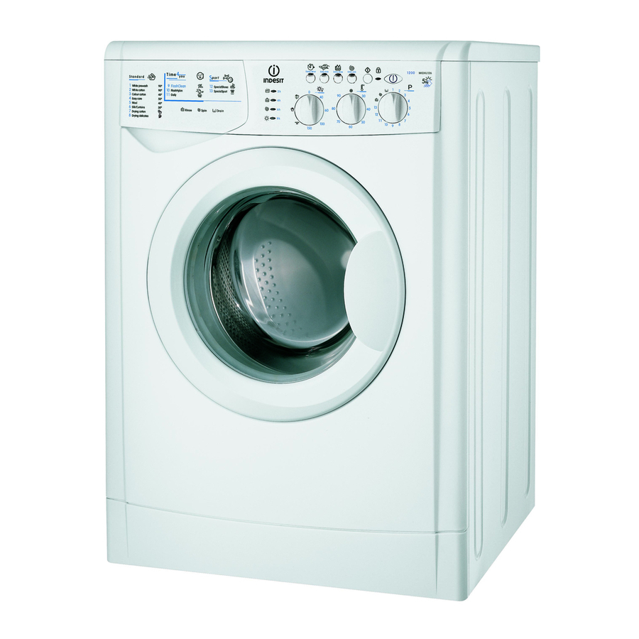 Indesit WIDXL 126 Mode D'emploi