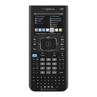 Texas Instruments TI-Nspire CX Guide De Référence