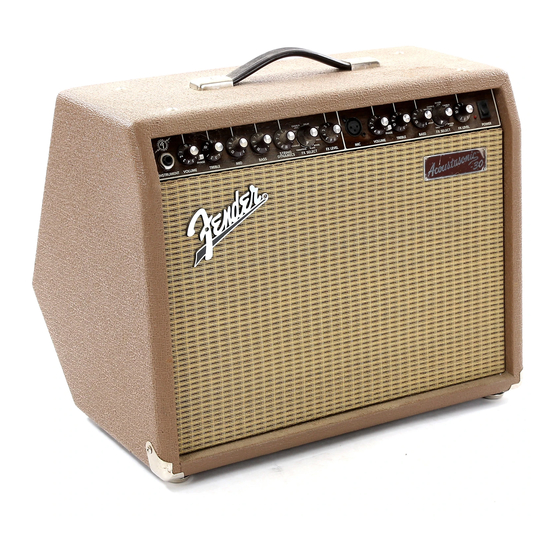 Fender Acoustasonic 30 DSP Mode D'emploi