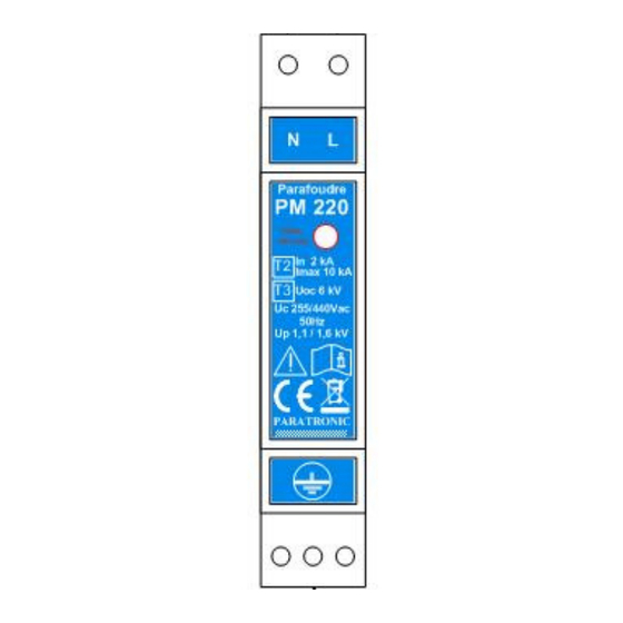 paratronic PRO TAS400 Notice D'installation