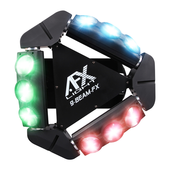 afx light 9BEAM-FX Manuel D'utilisation