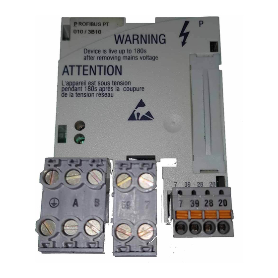 Lenze PROFIBUS PT E82ZAFPC010 Instructions De Montage