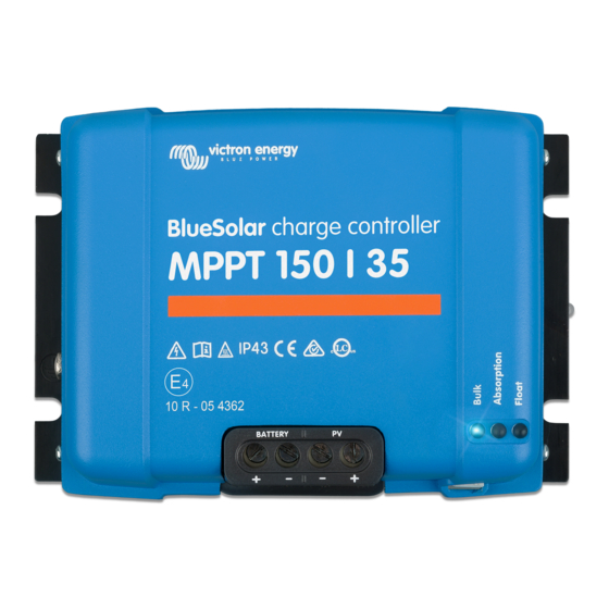 Victron energy BlueSolar MPPT 150/35 Manuel