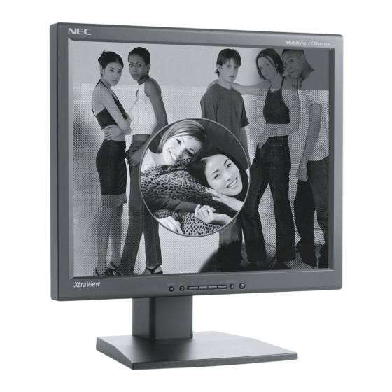 NEC MultiSync LCD1855NX Mode D'emploi