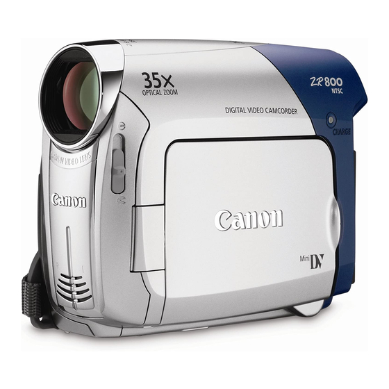 Canon ZR800 Manuel D'instruction