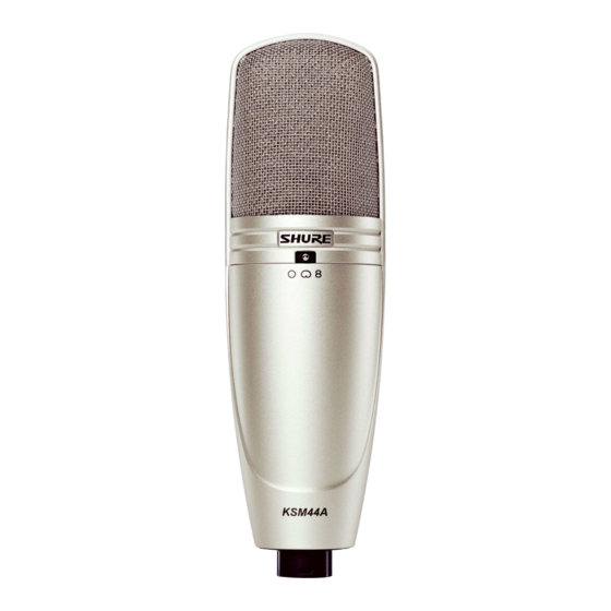 Shure KSM44 Guide De L'utilisateur