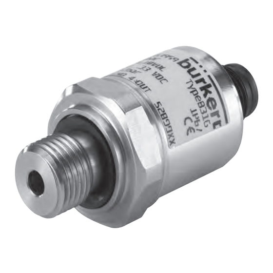 Burkert 8316 Mode D'emploi