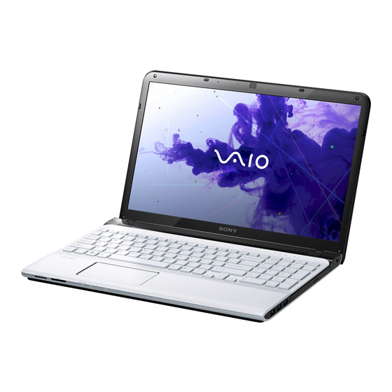 Sony VAIO E Serie Guide De L'utilisateur