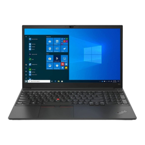 Lenovo Thinkpad E15 Guide De Configuration