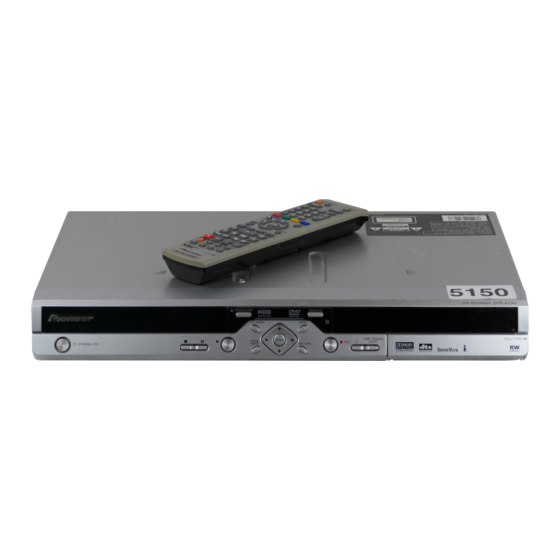 Pioneer DVR-433H-S Mode D'emploi