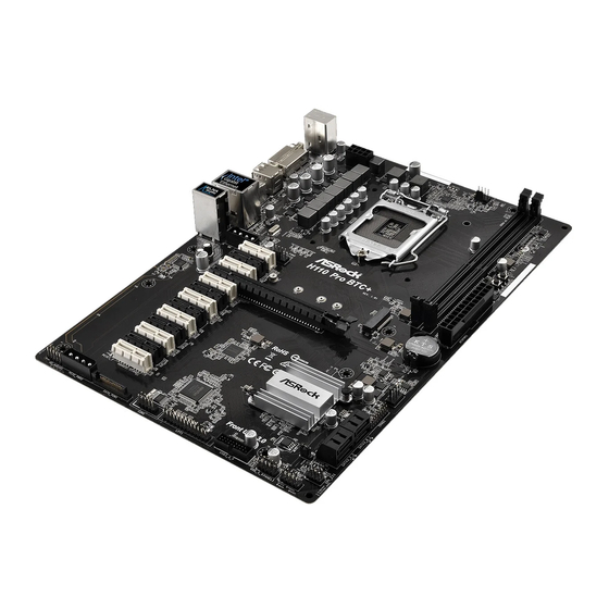 ASROCK H110 Pro BTC+ Manuel