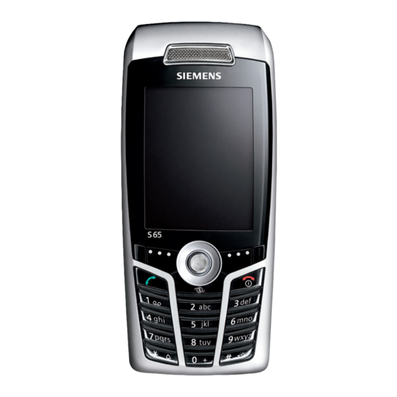 Siemens S65 Mode D'emploi