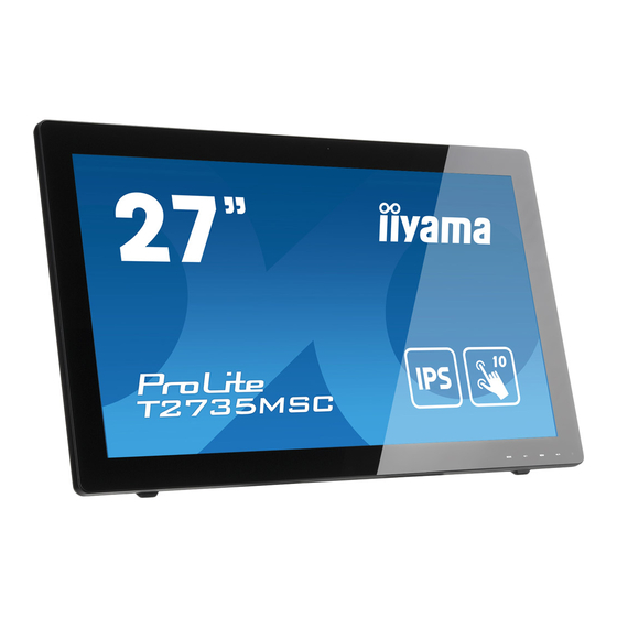 Iiyama ProLite T2735MSC Mode D'emploi